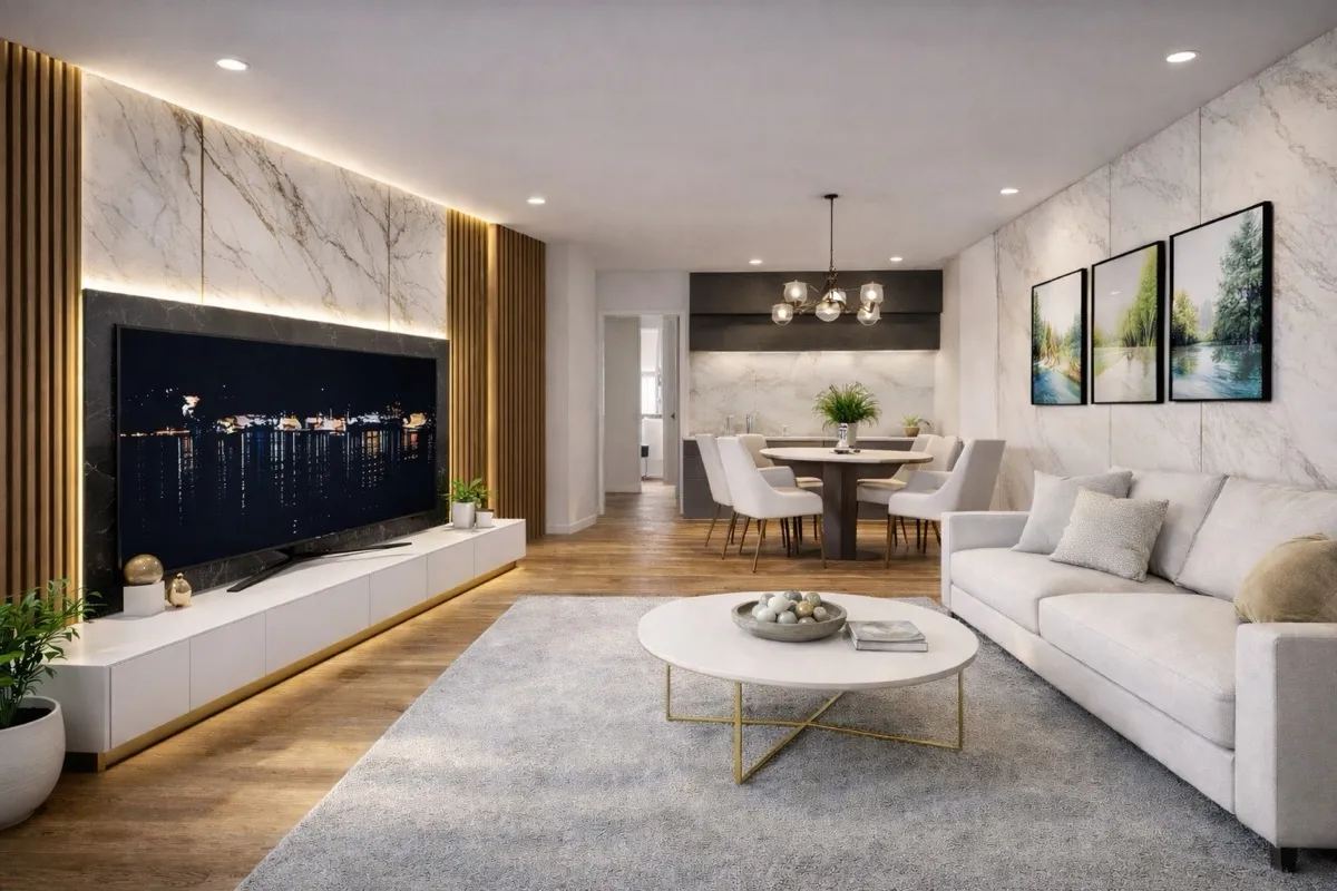 Offener Wohn-Essbereich